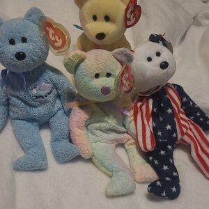 Ty Multicolor Plush Bear Collection